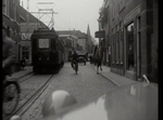 De tram Haarlem-Leiden exit
